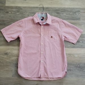 Boys Red & White Tommy Hilfiger B-Dn Shirt Medium
